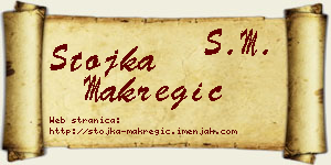 Stojka Makregić vizit kartica